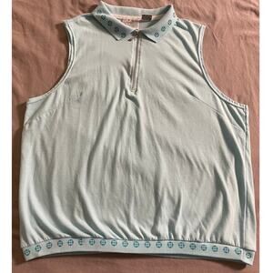 Vtg. Color Packed Sleeveless Polo Tank SZ 22